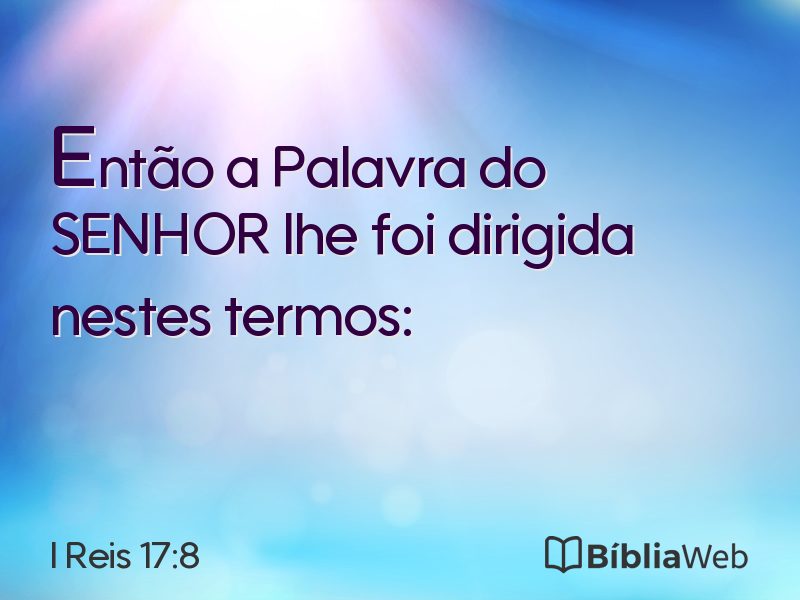 I Reis 17:8 em imagem para compartilhar