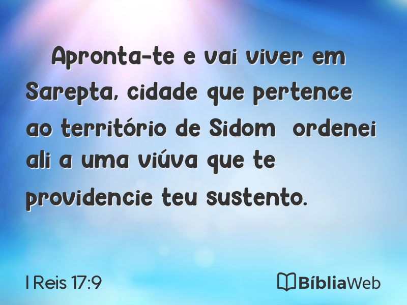 I Reis 17:9 em imagem para compartilhar
