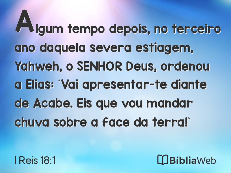 I Reis 18:1 em imagem para compartilhar