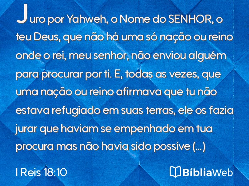 I Reis 18:10 em imagem para compartilhar