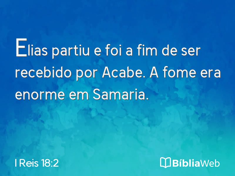 I Reis 18:2 em imagem para compartilhar
