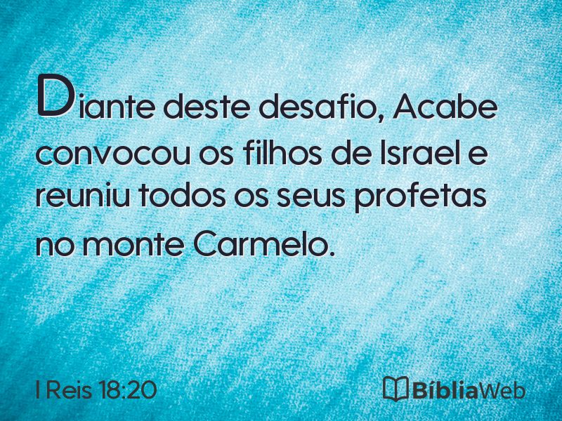I Reis 18:20 em imagem para compartilhar