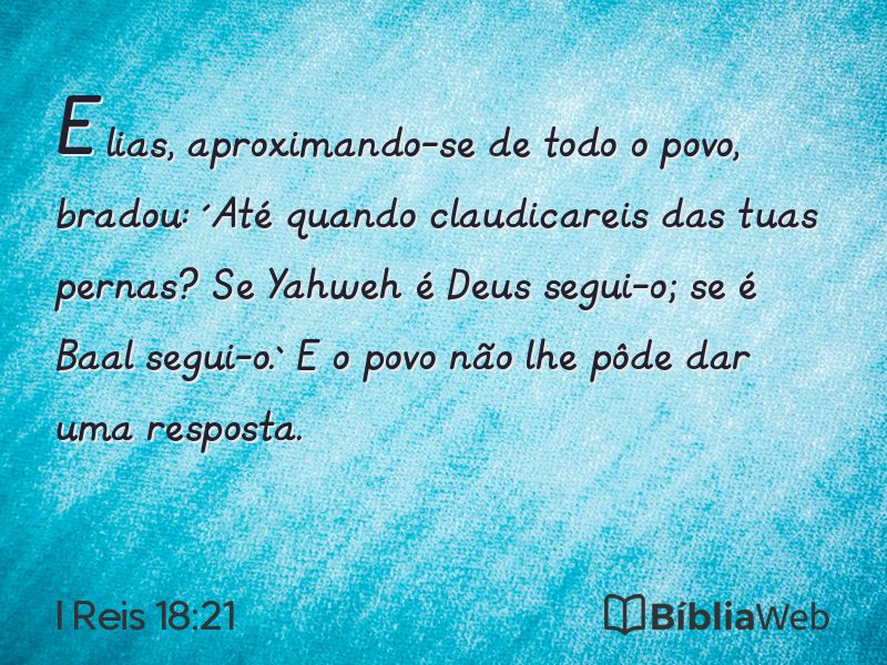 I Reis 18:21 em imagem para compartilhar