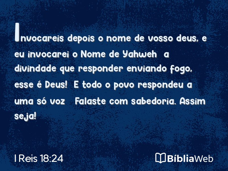 I Reis 18:24 em imagem para compartilhar