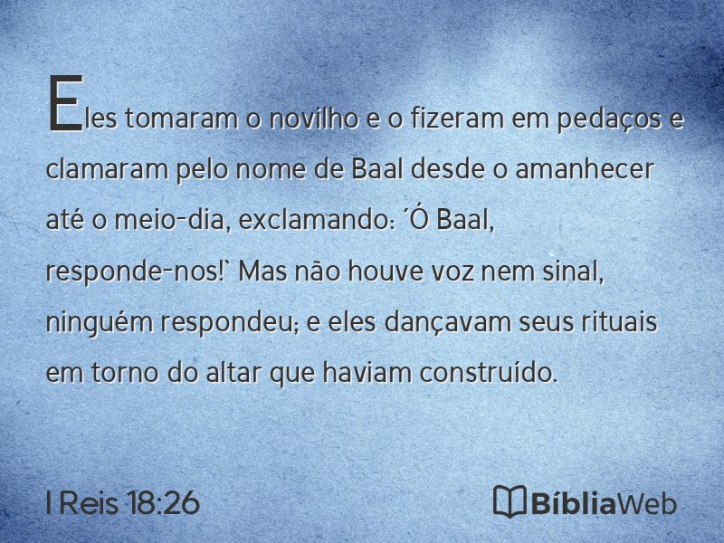 I Reis 18:26 em imagem para compartilhar