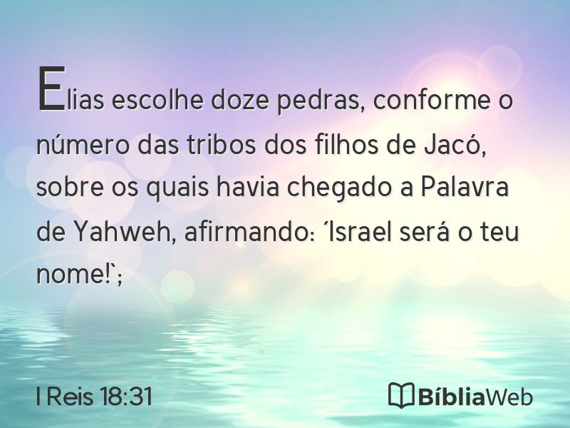 I Reis 18:31 em imagem para compartilhar