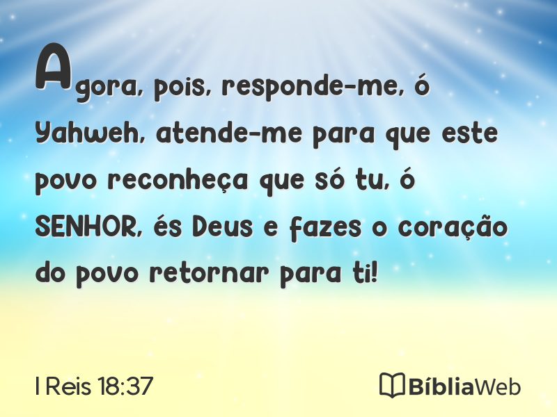 I Reis 18:37 em imagem para compartilhar