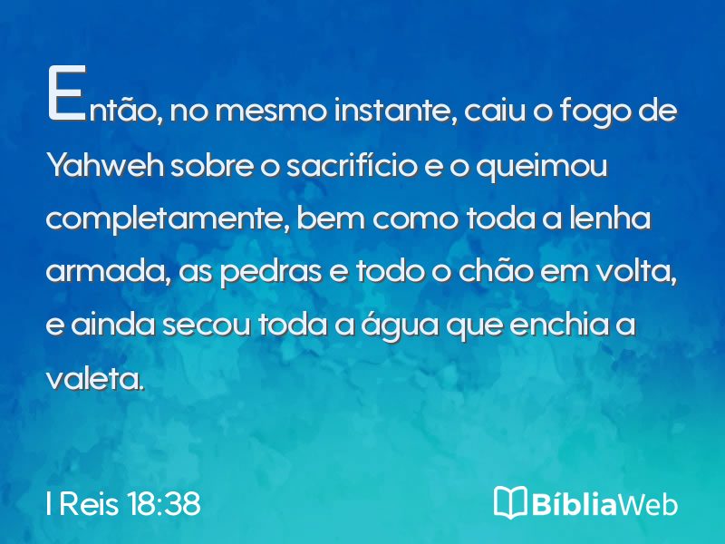 I Reis 18:38 em imagem para compartilhar