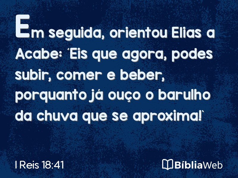 I Reis 18:41 em imagem para compartilhar