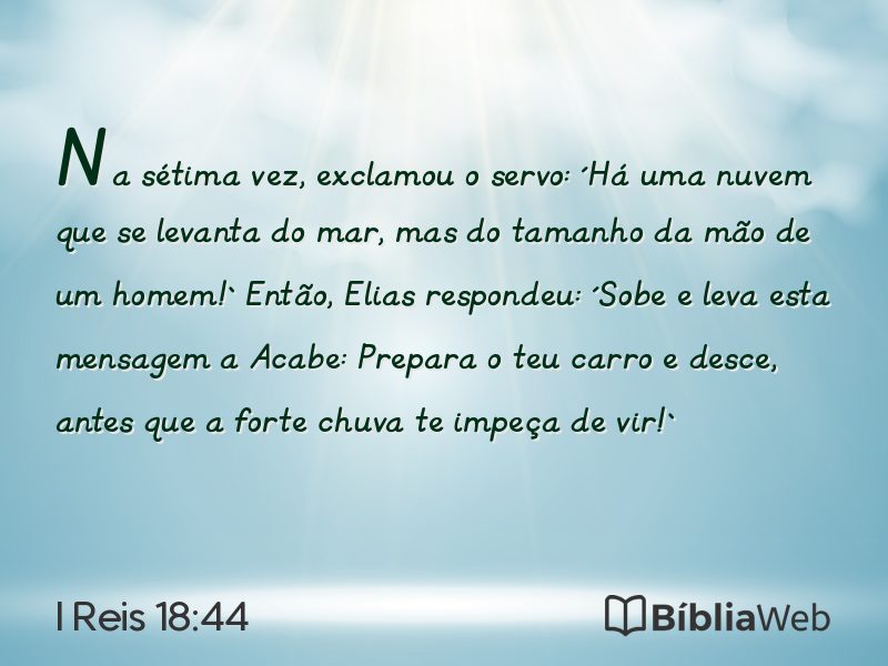 I Reis 18:44 em imagem para compartilhar
