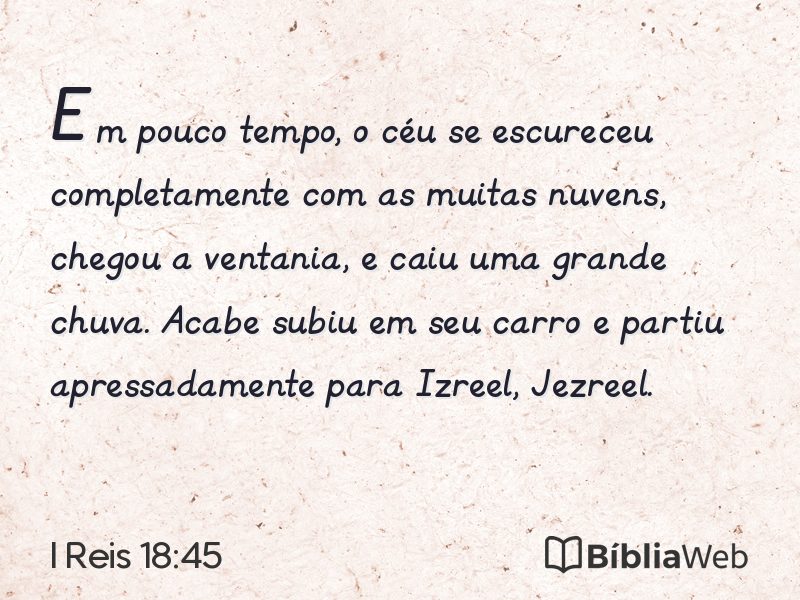 I Reis 18:45 em imagem para compartilhar