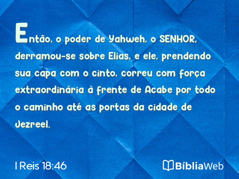 I Reis 18:46 em imagem para compartilhar