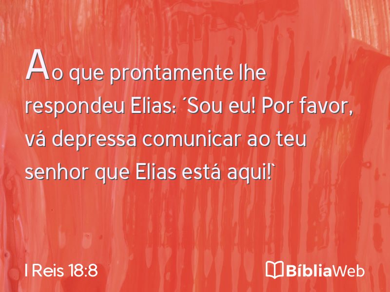 I Reis 18:8 em imagem para compartilhar