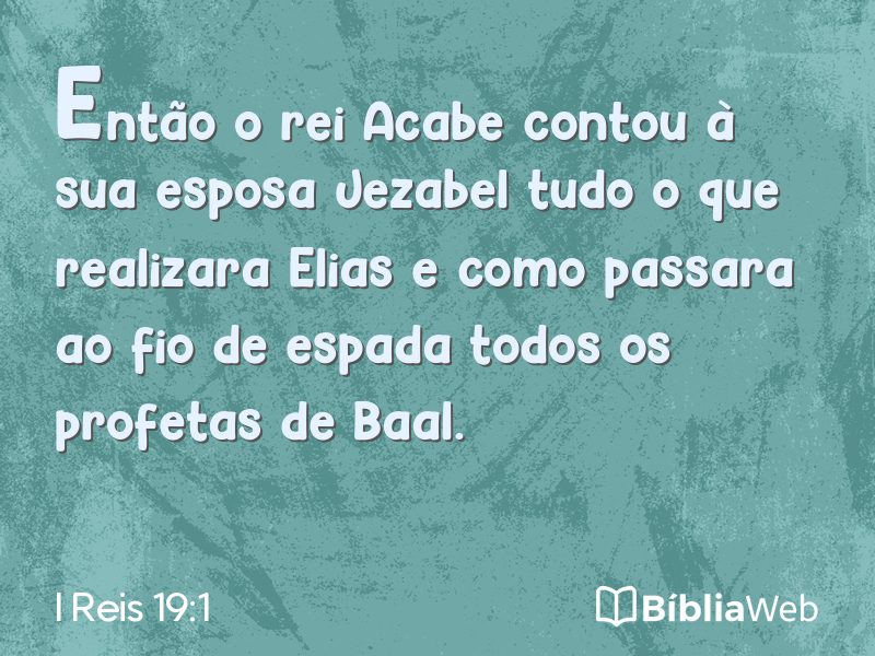 I Reis 19:1 em imagem para compartilhar