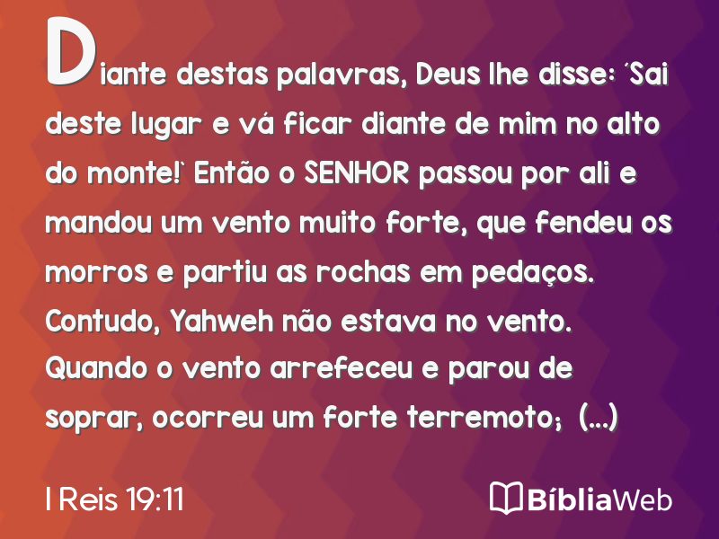 I Reis 19:11 em imagem para compartilhar