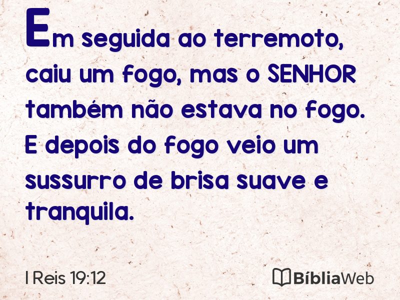 I Reis 19:12 em imagem para compartilhar