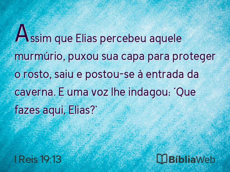 I Reis 19:13 em imagem para compartilhar