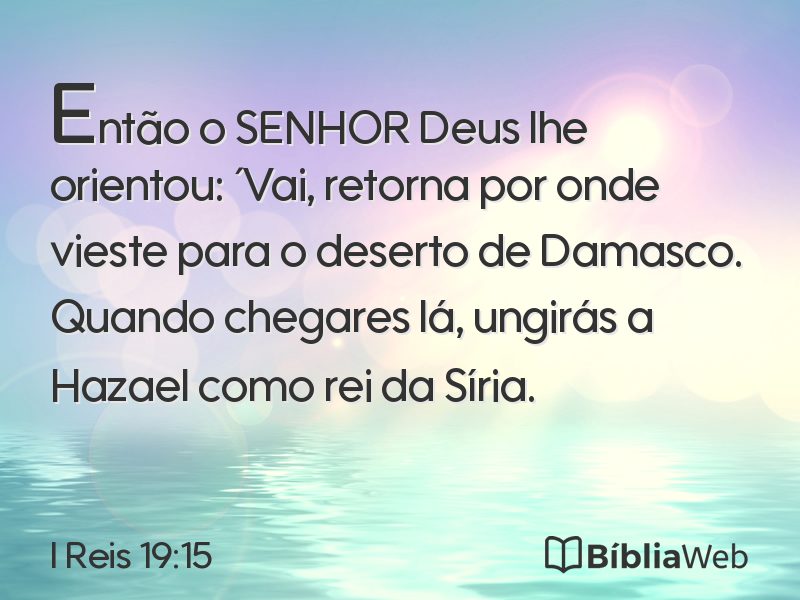 I Reis 19:15 em imagem para compartilhar