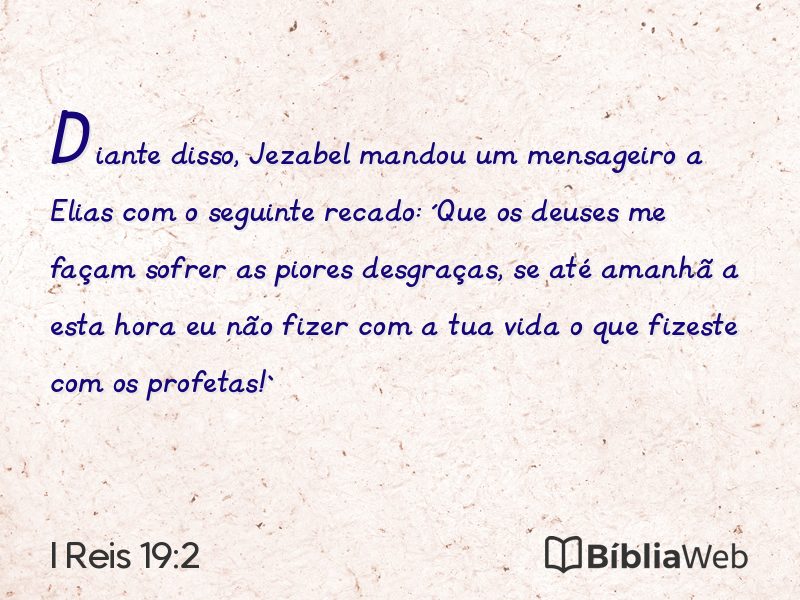 I Reis 19:2 em imagem para compartilhar