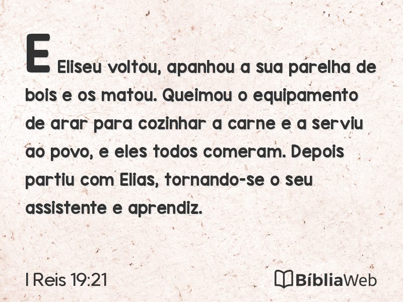 I Reis 19:21 em imagem para compartilhar
