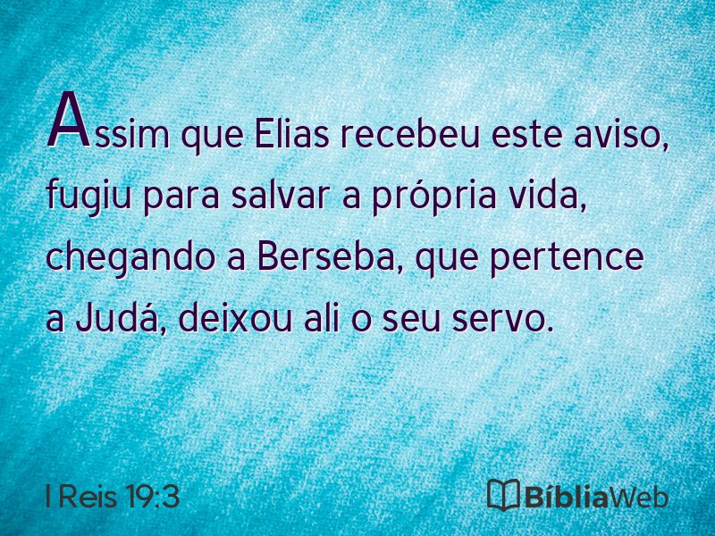 I Reis 19:3 em imagem para compartilhar