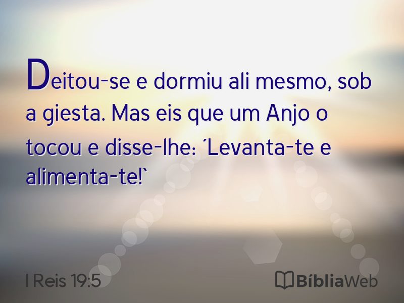 I Reis 19:5 em imagem para compartilhar