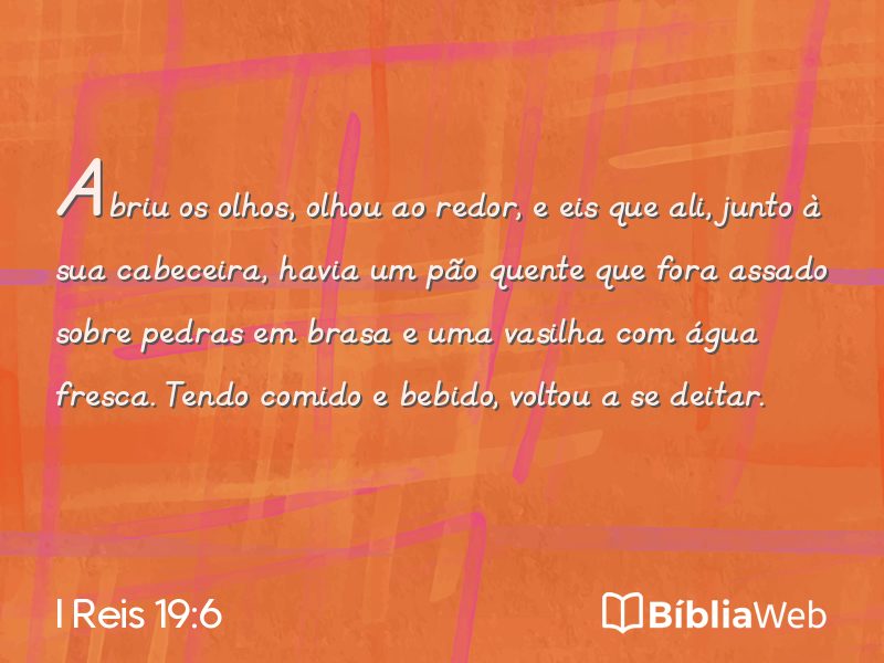 I Reis 19:6 em imagem para compartilhar