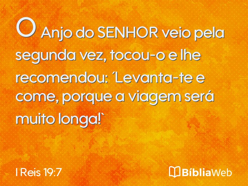 I Reis 19:7 em imagem para compartilhar