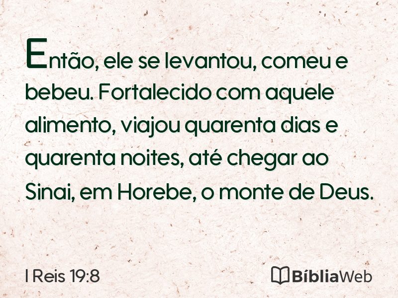 I Reis 19:8 em imagem para compartilhar