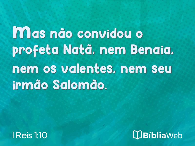 I Reis 1:10 em imagem para compartilhar