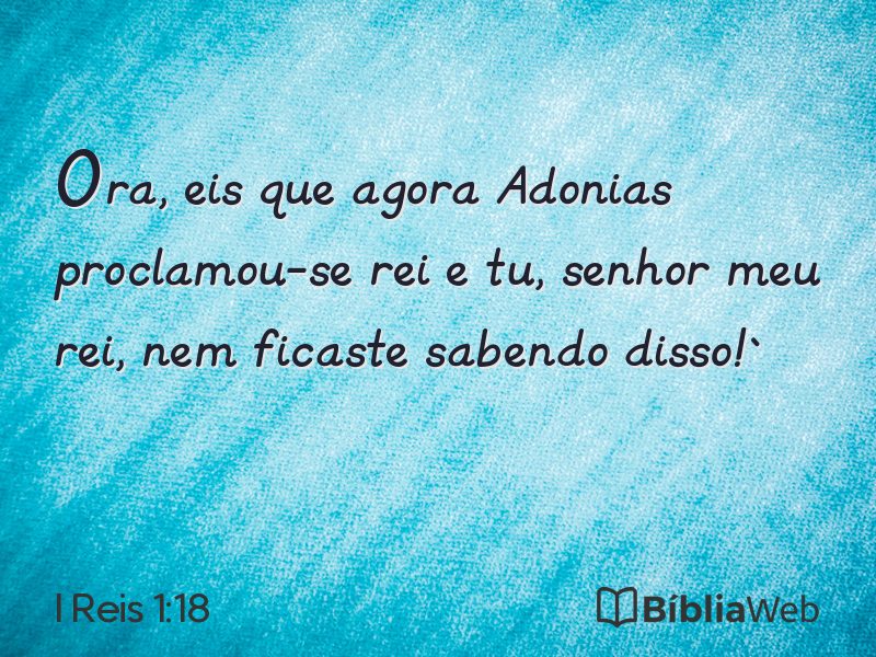 I Reis 1:18 em imagem para compartilhar