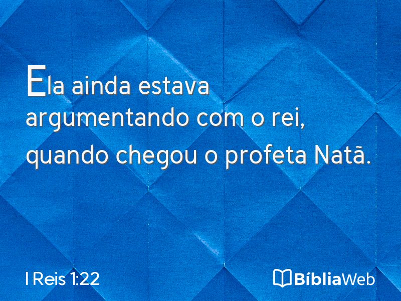 I Reis 1:22 em imagem para compartilhar