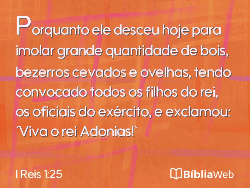 I Reis 1:25 em imagem para compartilhar