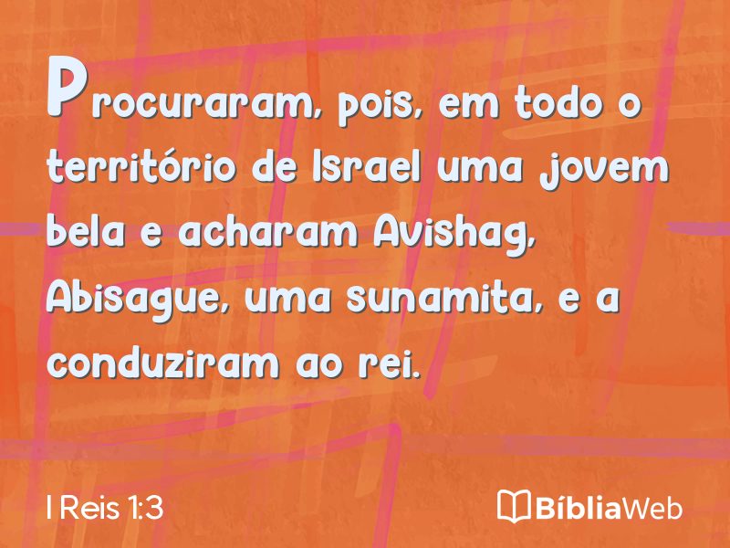 I Reis 1:3 em imagem para compartilhar