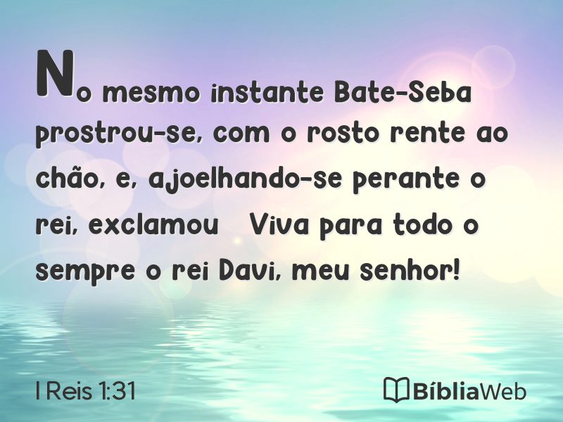 I Reis 1:31 em imagem para compartilhar