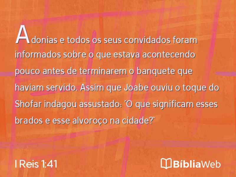 I Reis 1:41 em imagem para compartilhar