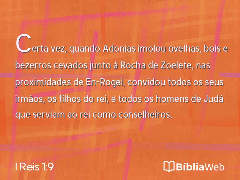I Reis 1:9 em imagem para compartilhar