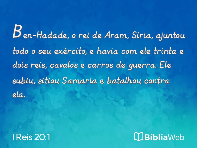 I Reis 20:1 em imagem para compartilhar
