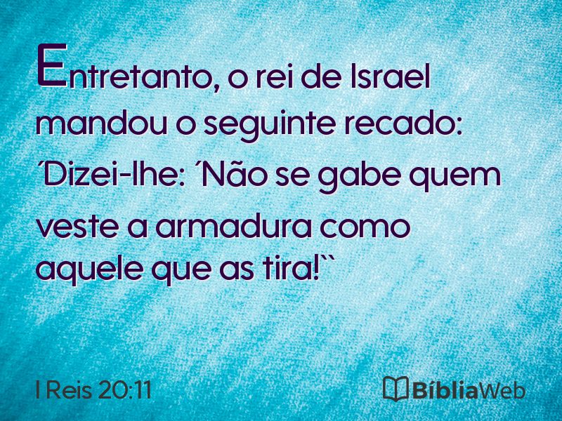 I Reis 20:11 em imagem para compartilhar