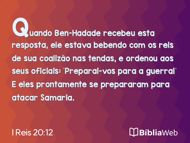 I Reis 20:12 em imagem para compartilhar