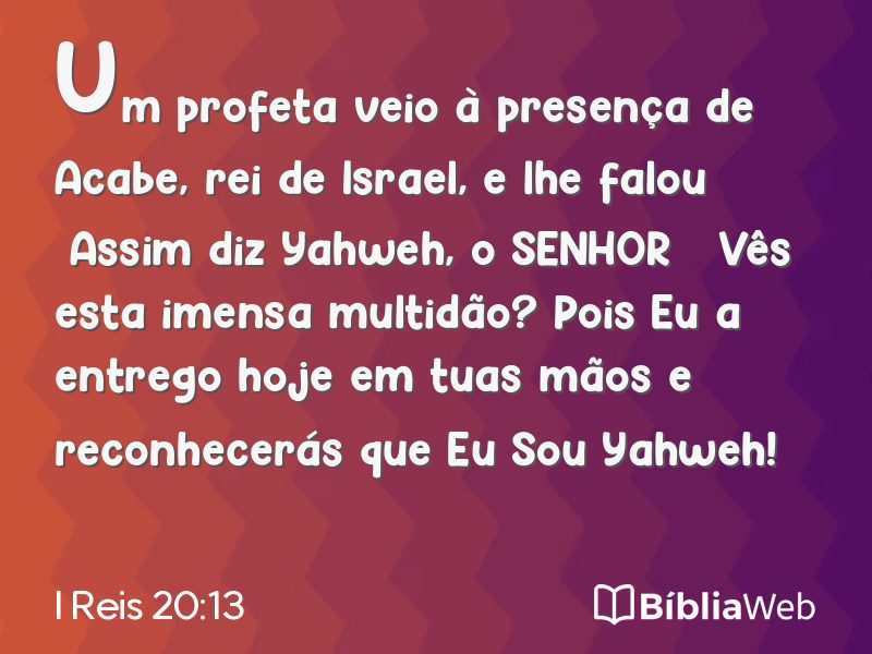 I Reis 20:13 em imagem para compartilhar