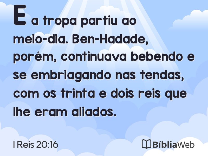 I Reis 20:16 em imagem para compartilhar