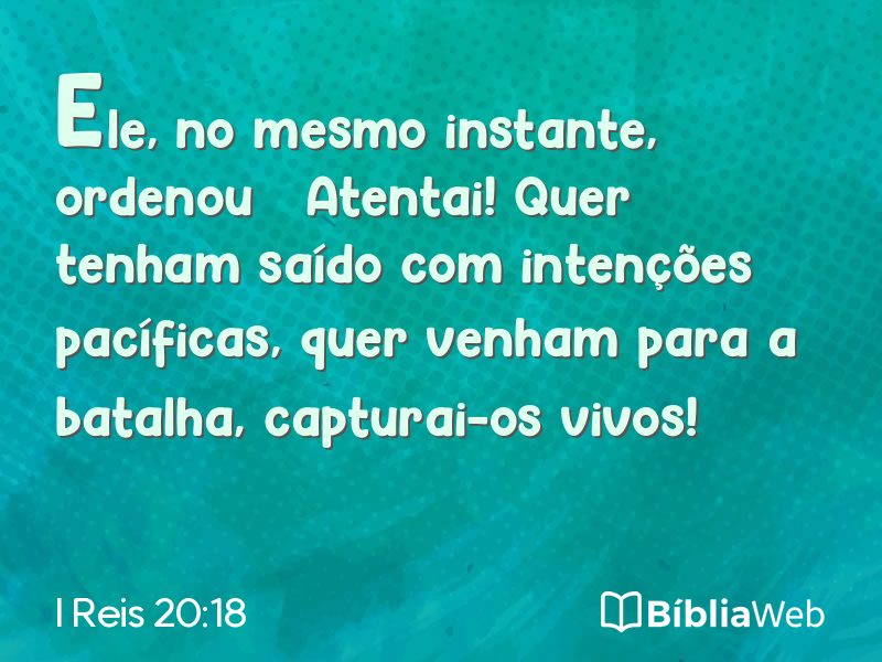 I Reis 20:18 em imagem para compartilhar