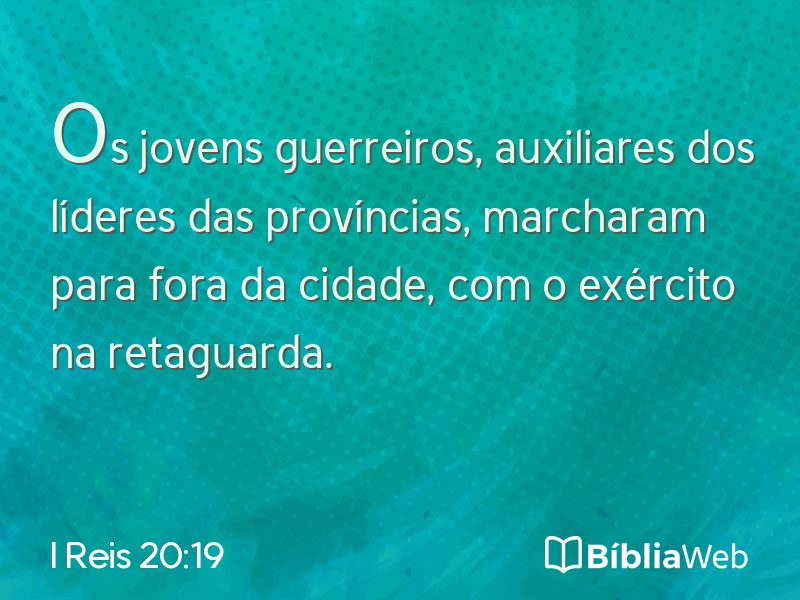 I Reis 20:19 em imagem para compartilhar