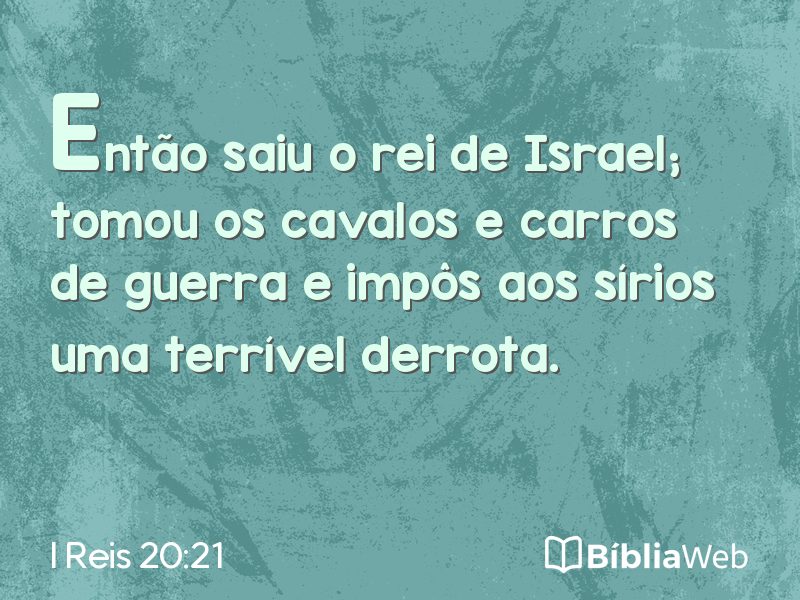 I Reis 20:21 em imagem para compartilhar