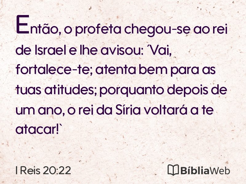 I Reis 20:22 em imagem para compartilhar