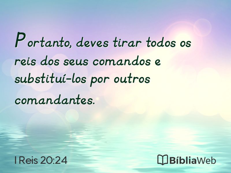 I Reis 20:24 em imagem para compartilhar