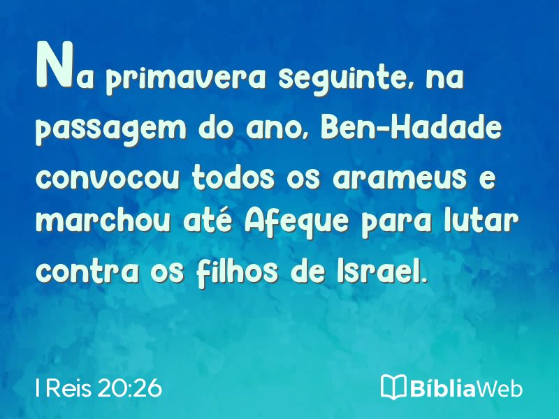 I Reis 20:26 em imagem para compartilhar