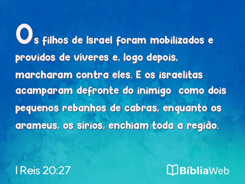I Reis 20:27 em imagem para compartilhar