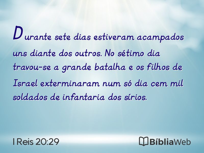 I Reis 20:29 em imagem para compartilhar
